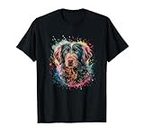 Men Woman Colorful Watercolor Curly Coated Retriever T-Shirt