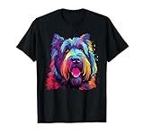 Watercolor Colorful Bouvier Des Flandres Dog Men Women Girls Kids T-Shirt