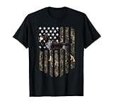 Camo American Flag Bluetick Coonhound 4th Of July USA T-Shirt