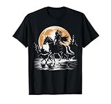 Native Indian with Dog Full Moon Native American Culture T-Shirt