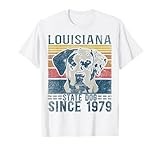 Louisiana Catahoula Leopard Dog US State Dog Fan Lover Retro T-Shirt