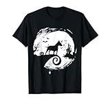 Bull Terrier Halloween Costume Bully Moon Silhouette T-Shirt