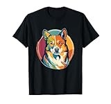 Norwegian Lundehund Colorful Face Colorful Retro T-Shirt