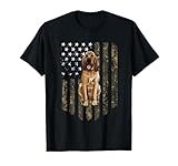 Camo American Flag Bloodhound 4th Of July USA T-Shirt