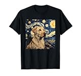 Labrador Retriever Dog Van Gogh Style Starry Night T-Shirt