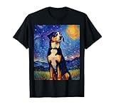 Surreal Starry Night Greater Swiss Mountain Dog T-Shirt