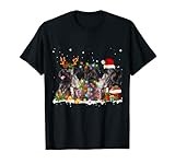 Santa Cesky Terrier Dog Gorgeous Reindeer Christmas Pajama T-Shirt
