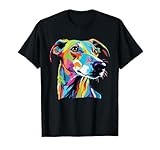 Watercolor Colorful Greyhound Dog T-Shirt for Men Women Girls Kids