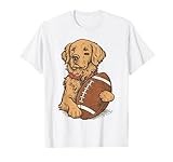 Golden Retriever Dog Football Game Day Touchdown Season T-Shirt