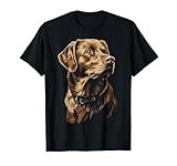 Chesapeake Bay Retriever Dog Motif Pet Illustration T-Shirt