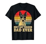 Best Rat Terrier Dad Ever Dog Lovers Retro Vintage T-Shirt