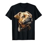 Border Terrier Dog Motif Pet Illustration Border Terrier T-Shirt for Men Women Kids