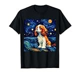 Surreal Starry Night Cavalier King Charles Spaniel Dog T-Shirt