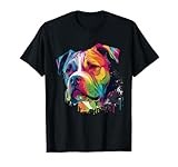 Colorful American Bulldog American Bully Men Women T-Shirt