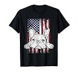 Patriotic French Bulldog American Flag Dog T-Shirt