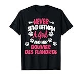Never Stand Between A Girl And Her Bouvier des Flandres Dog T-Shirt