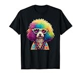 Funny Poodle Dog Miniature Poodle Toy Poodle Hippie T-Shirt for Men Women Kids