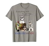 Miniature Schnauzer just fine with wine T-Shirt