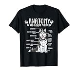 Funny Anatomy Alaskan Malamute Dog Lover T-Shirt for Men Women Girls Kids