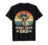 Vintage Great Dane Dad Dog Lovers Father's Day Tee T-Shirt