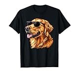 Golden Retriever Dog Sunglasses T-Shirt