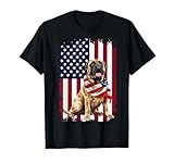 English Mastiff American Flag 4th Of July English Mastiff T-Shirt, Small, Black