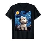 Havanese Dog Starry Night Van Gogh Art Lover T-Shirt