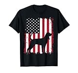 Redbone Coonhound 4th of July American USA Flag Gift Women Men T-Shirt
