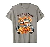 It’s Fall Y’all Shih Tzu Dogs Pumpkins Truck Autumn Season T-Shirt