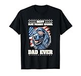 American USA Flag Blue Picardy Spaniel 4th Of July T-Shirt