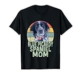 Blue Picardy Spaniel Mom Retro Vintage My Dogs Are My Cardio T-Shirt