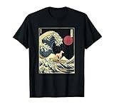 Greyhound Japanese Kanagawa Wave Funny Surf Dog T-Shirt