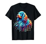 Dripping Paint Art Blue Picardy Spaniel T-Shirt