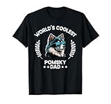 The Woof Wardrobe World's Coolest Dog Dad Papa - Men Pomsky T-Shirt