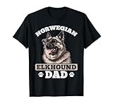 Norwegian Elkhound Dog Breed Norwegian Elkhound Dad T-Shirt