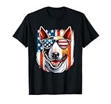 American USA Flag Miniature Bull Terrier Mini Bull T-Shirt