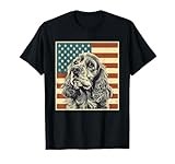 Cocker Spaniel Vintage American Flag Dog Lover 4th of July T-Shirt