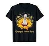 Bedlington Terrier Dog Mom Sunflower With Dog Paw Men Women Kids T-Shirt