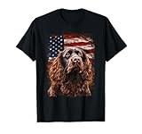 American Water Spaniel American Flag T-Shirt