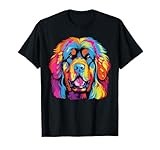 Watercolor Colorful Tibetan Mastiff Dogs T-Shirt