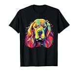Watercolor Colorful American Cocker Spaniel Dog T-Shirt