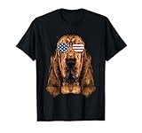 Bloodhound Shirt Men Women Kids American Flag Dog T-Shirt