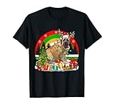 Vintage Sunset Santa Reindeer Spanish Mastiff Lover Owner T-Shirt