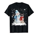 Norwegian Elkhound Dog Christmas Snowman Christmas Pajama T-Shirt